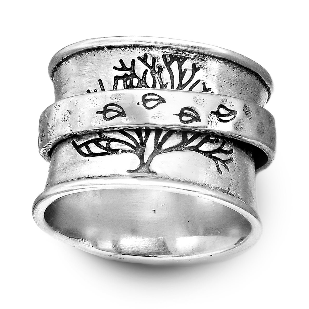 Tree of Life Spinner Ring Sterling Silver