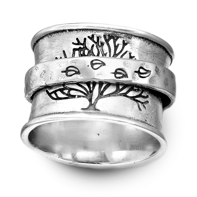 Tree of Life Spinner Ring Sterling Silver - Boho Magic