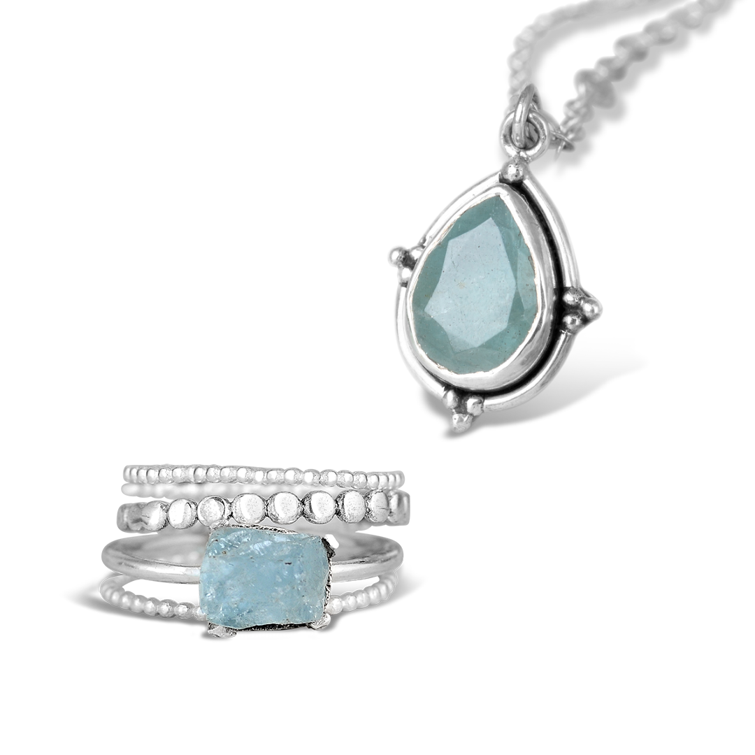 Aquamarine Jewelry Set