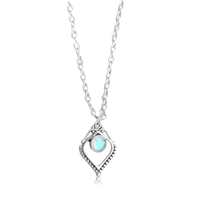 Sterling Silver Moonstone Necklace - Boho Magic