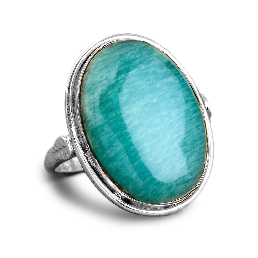 Amazonite Ring Sterling Silver