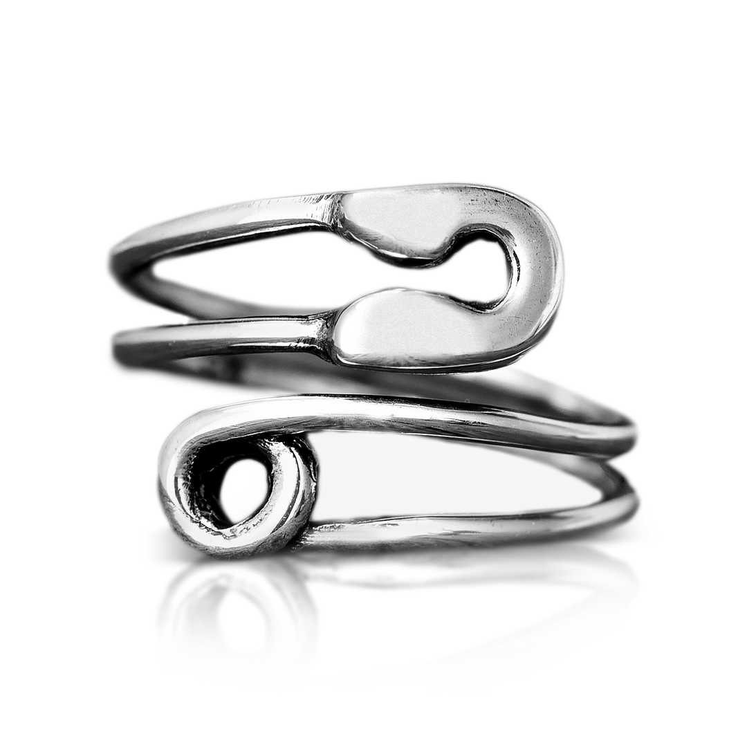 Sicherheitsnadelring Sterlingsilber