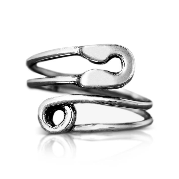 Sicherheitsnadelring Sterlingsilber