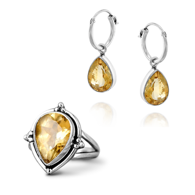 Citrine Teardrop Set - Boho Magic