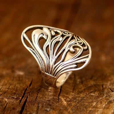 Unique Statement Ring Sterling Silver - Boho Magic