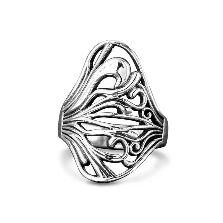 Unique Statement Ring Sterling Silver