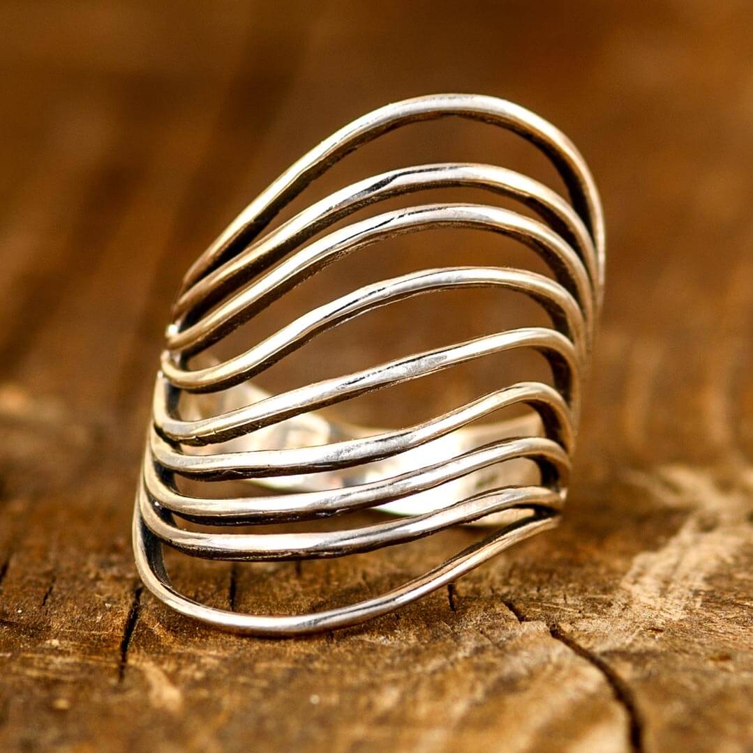 Ocean Waves Statement Ring