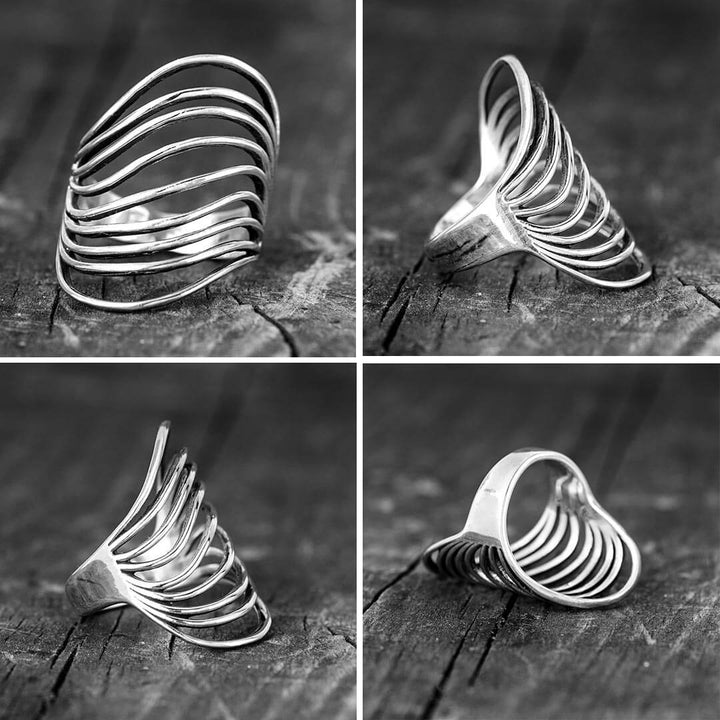 Ocean Waves Statement Ring