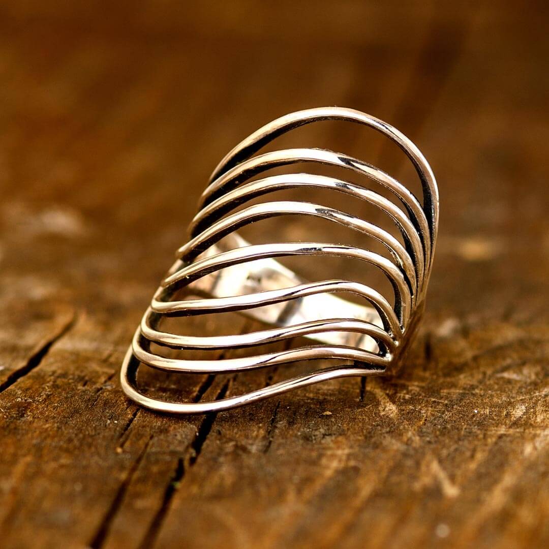 Ocean Waves Statement Ring