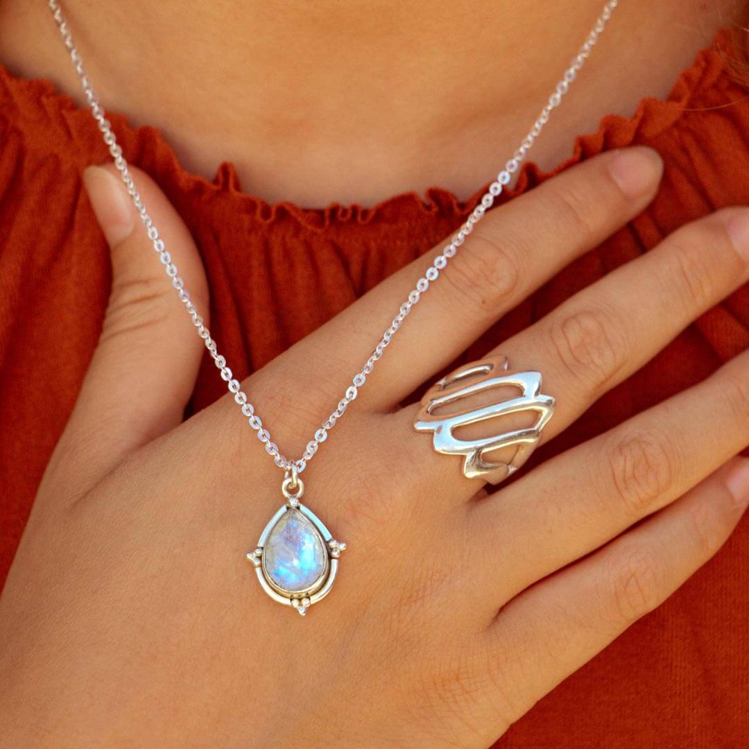 Teardrop Moonstone Necklace