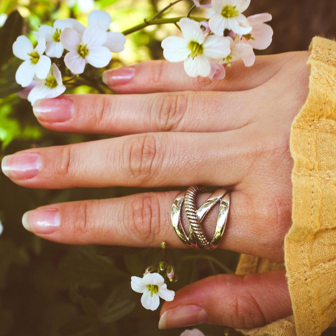 Wrap Chunky Sterling Silver Ring