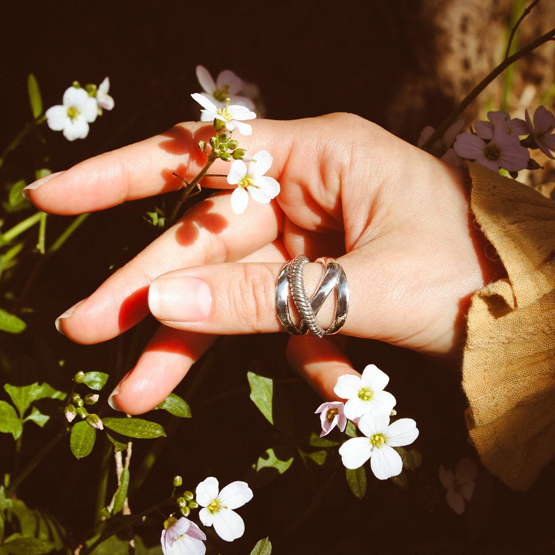 Wrap Chunky Sterling Silver Ring