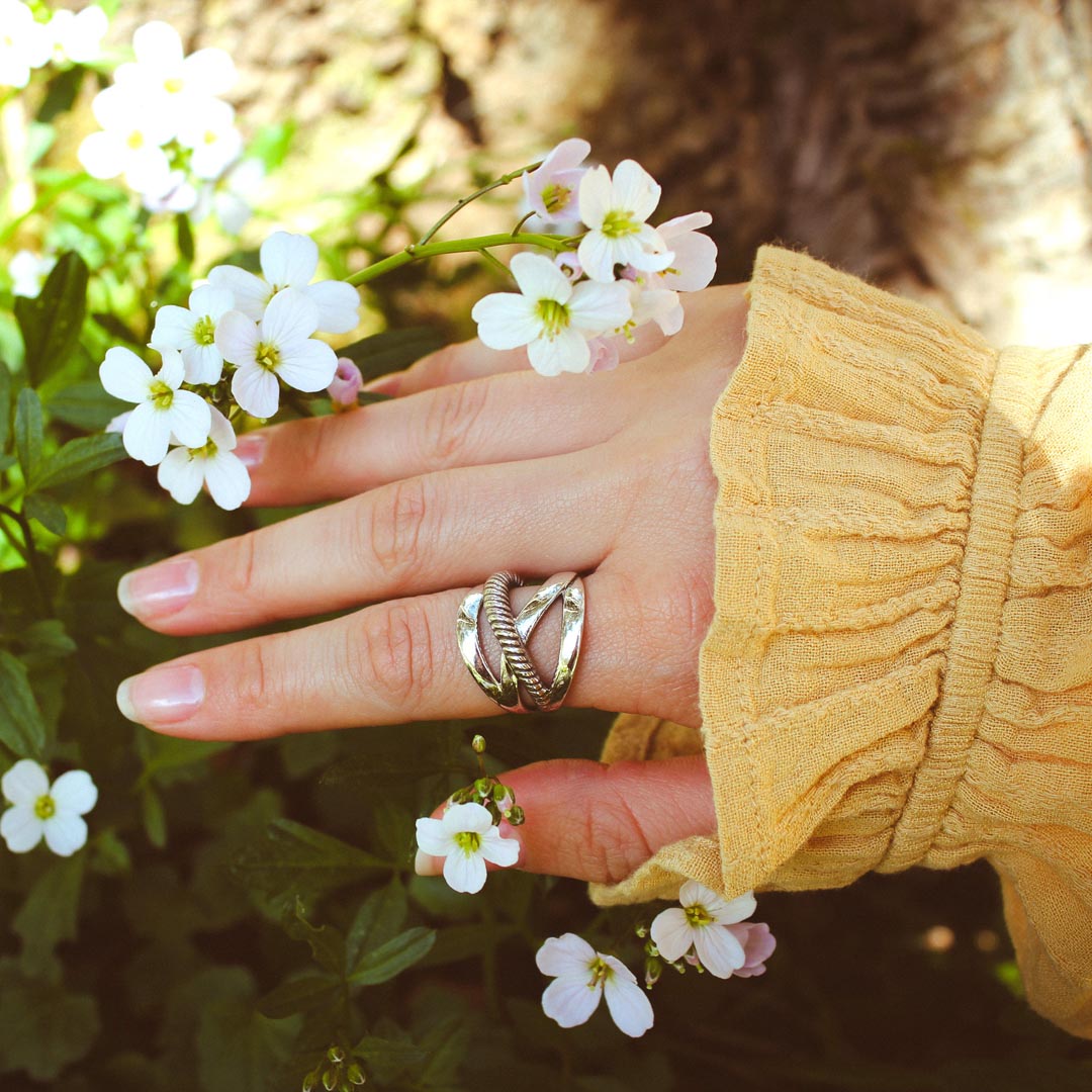 Wrap Chunky Sterling Silver Ring