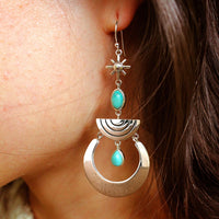 Boho Turquoise Dangle Earrings - Boho Magic