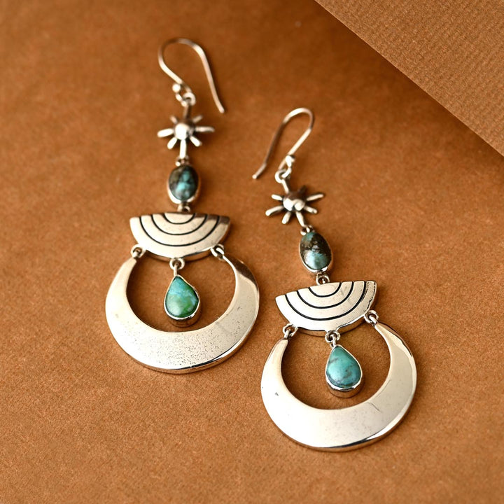 Boho Turquoise Dangle Earrings