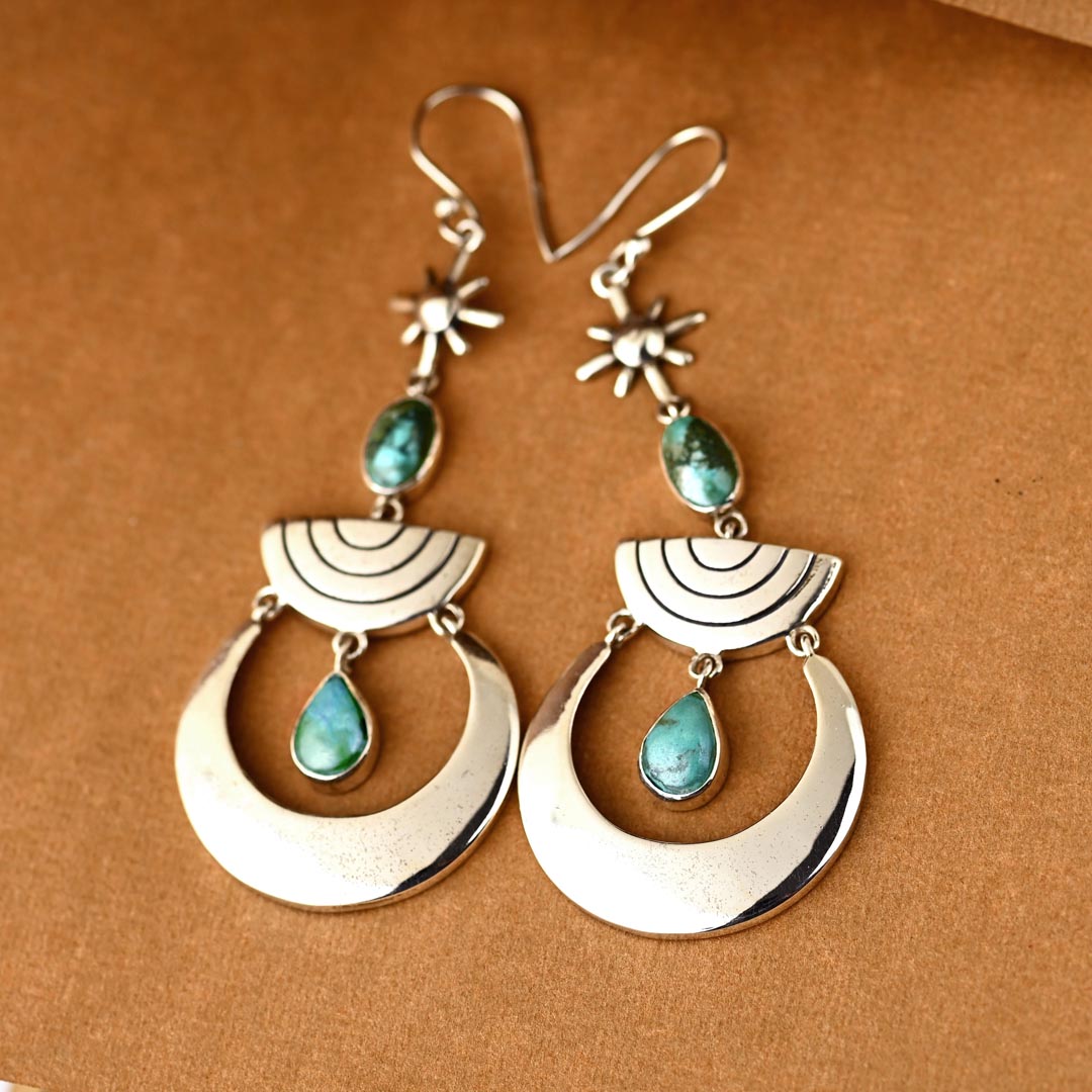 Boho Turquoise Dangle Earrings