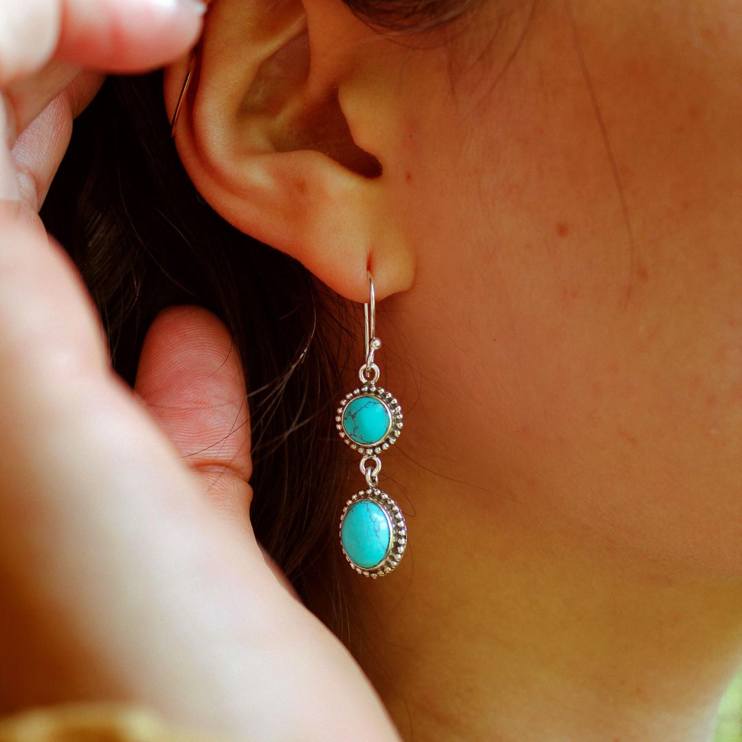 Turquoise Sterling Silver Earrings