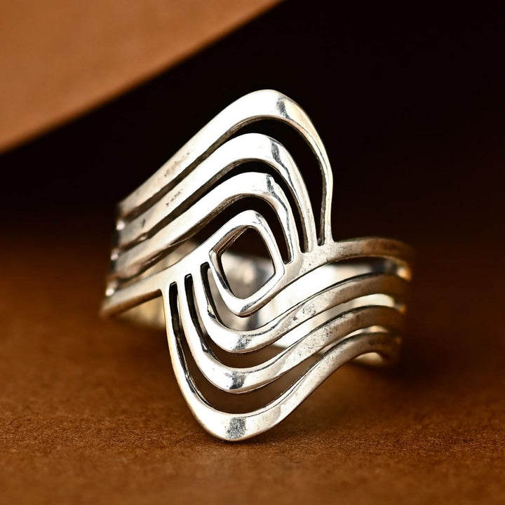 Wave Statement Ring Sterling Silver