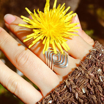 Wave Statement Ring Sterling Silver - Boho Magic