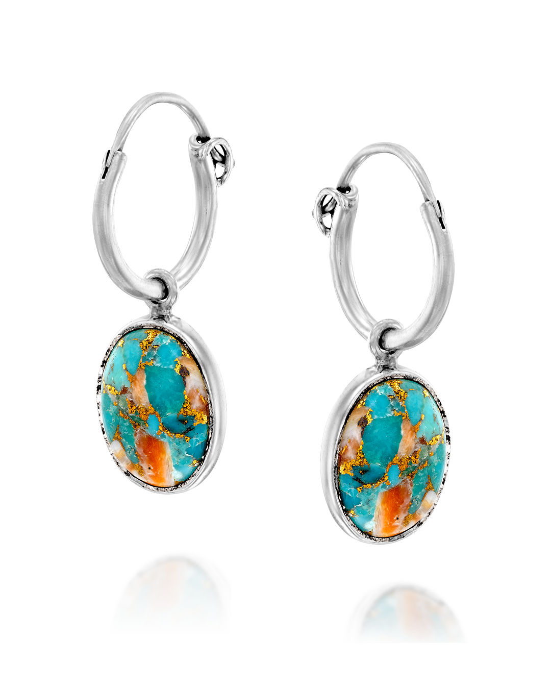 Oyster Copper Turquoise Earrings