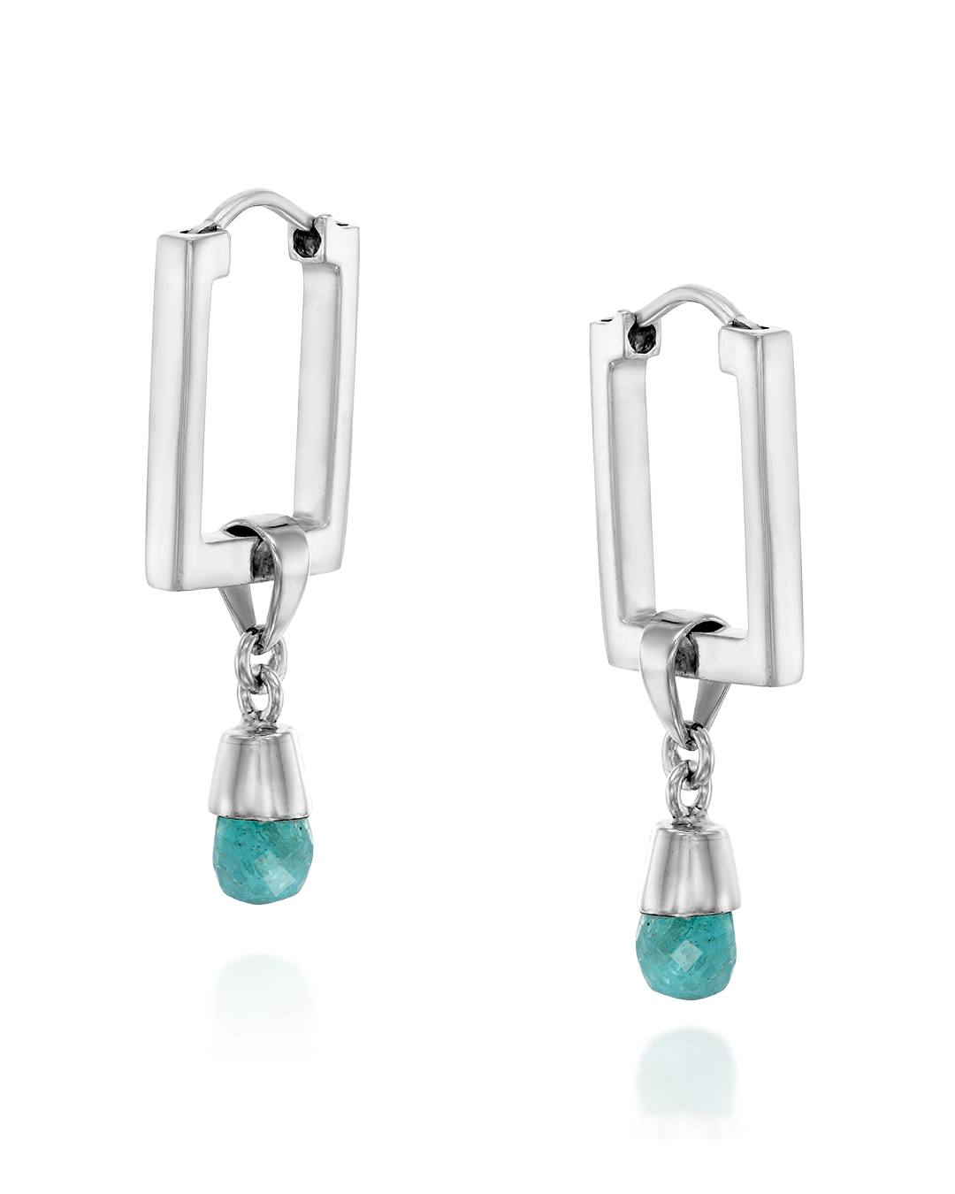 Apatite Rectangle Earrings