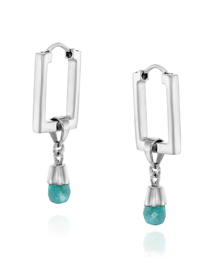 Apatite Rectangle Earrings