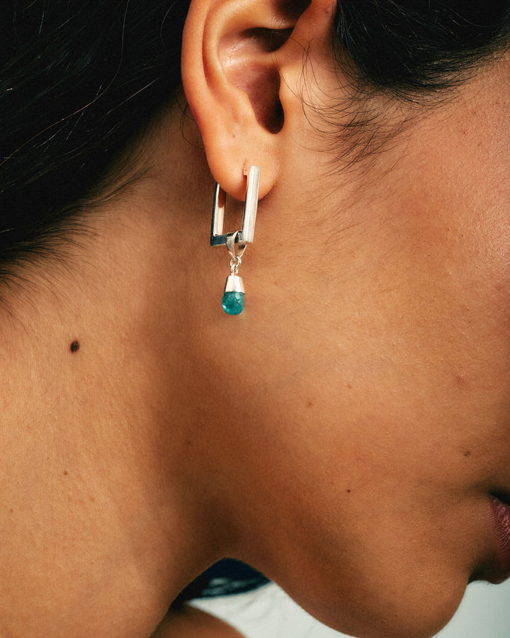 Apatite Rectangle Earrings