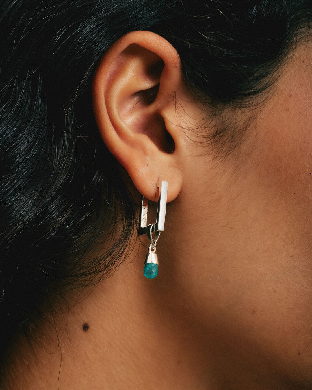 Apatite Rectangle Earrings