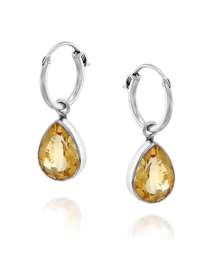 Teardrop Citrine Earrings