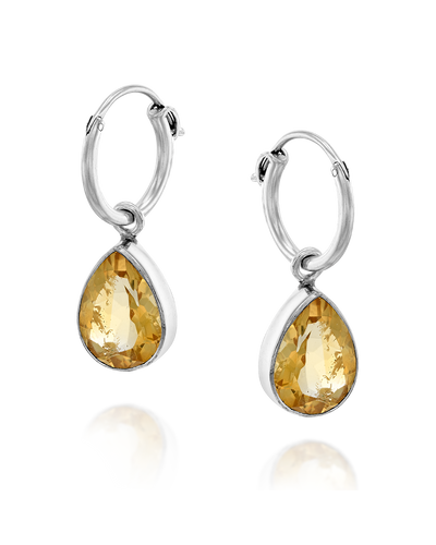 Teardrop Citrine Earrings - Boho Magic