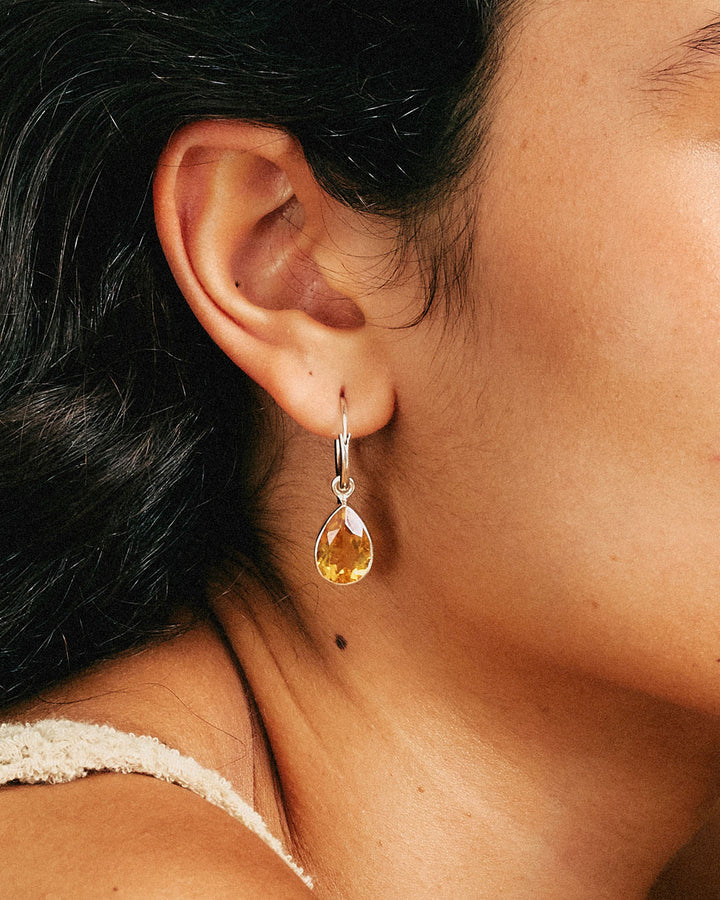 Teardrop Citrine Earrings