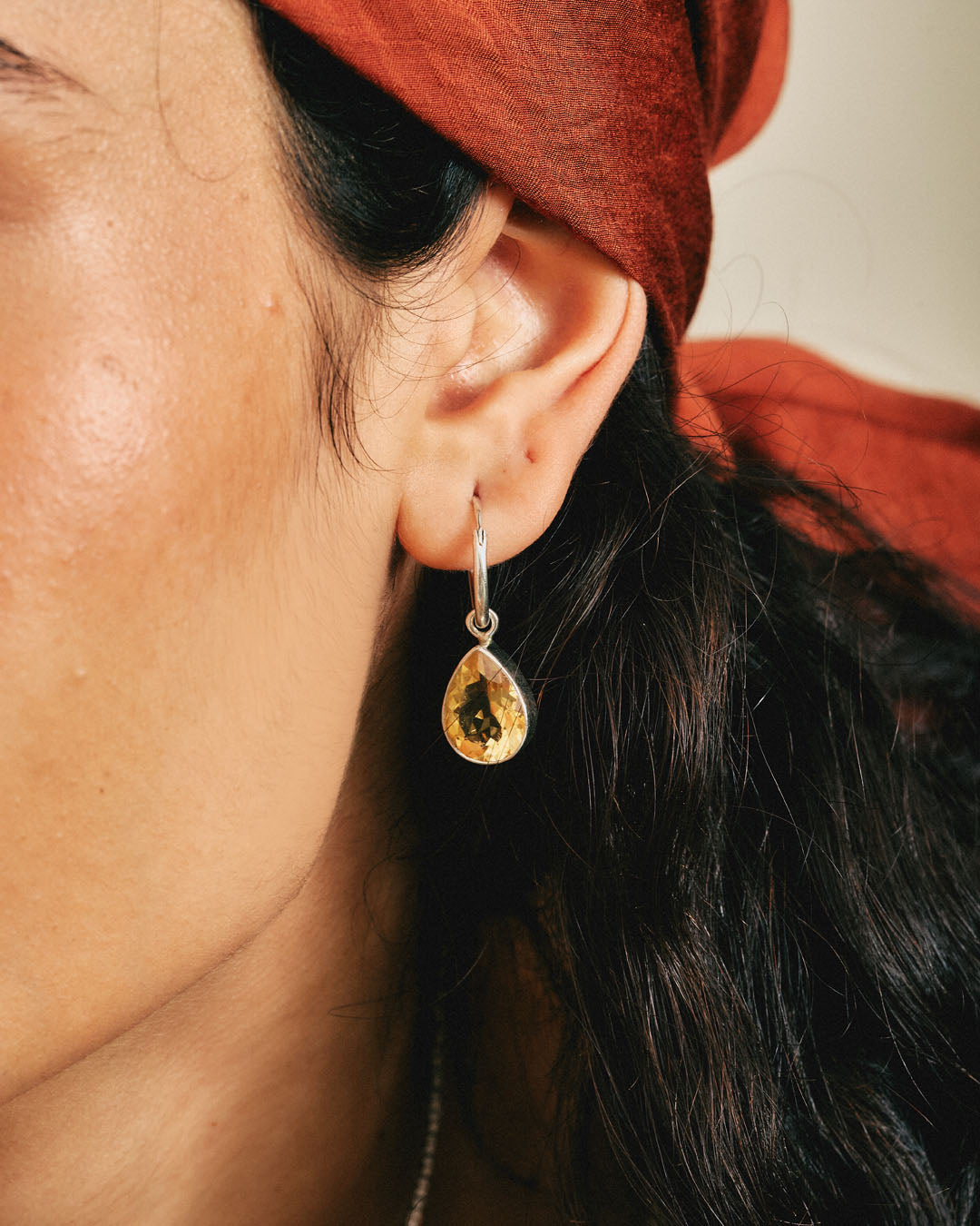 Teardrop Citrine Earrings