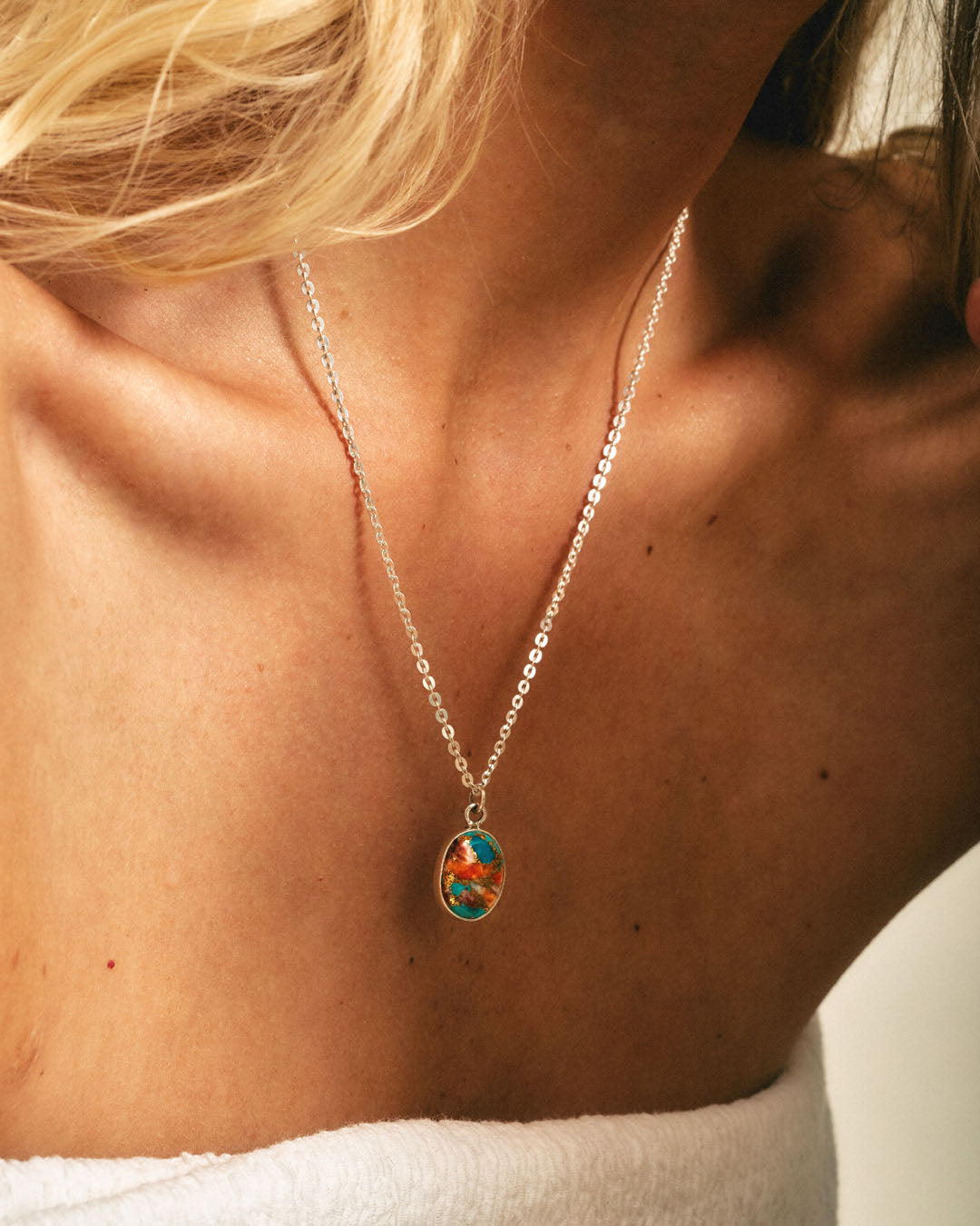 Oyster Copper Turquoise Necklace