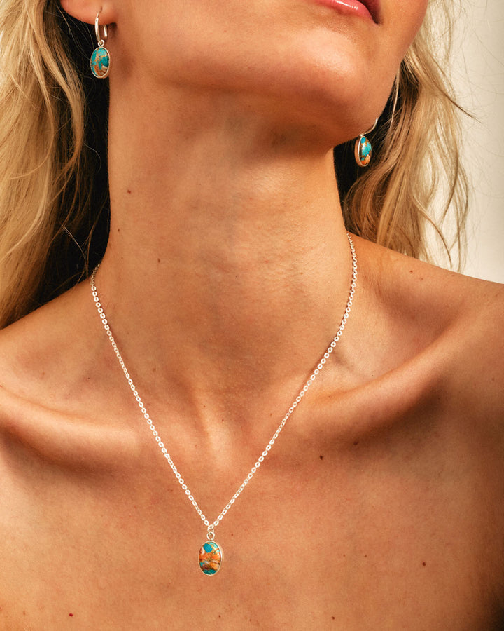 Oyster Copper Turquoise Necklace