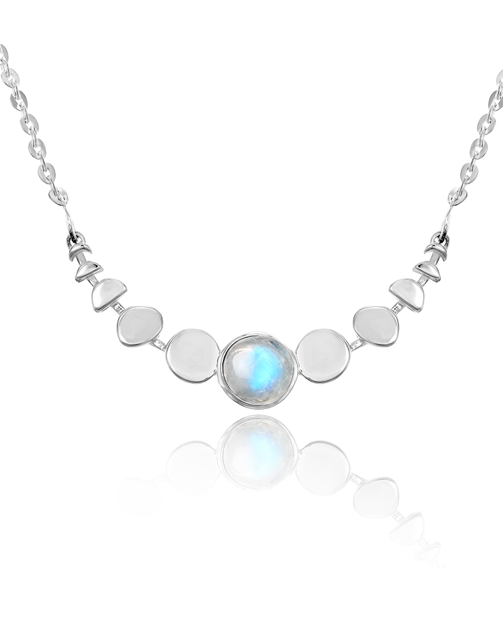 Moon Phase Moonstone Necklace