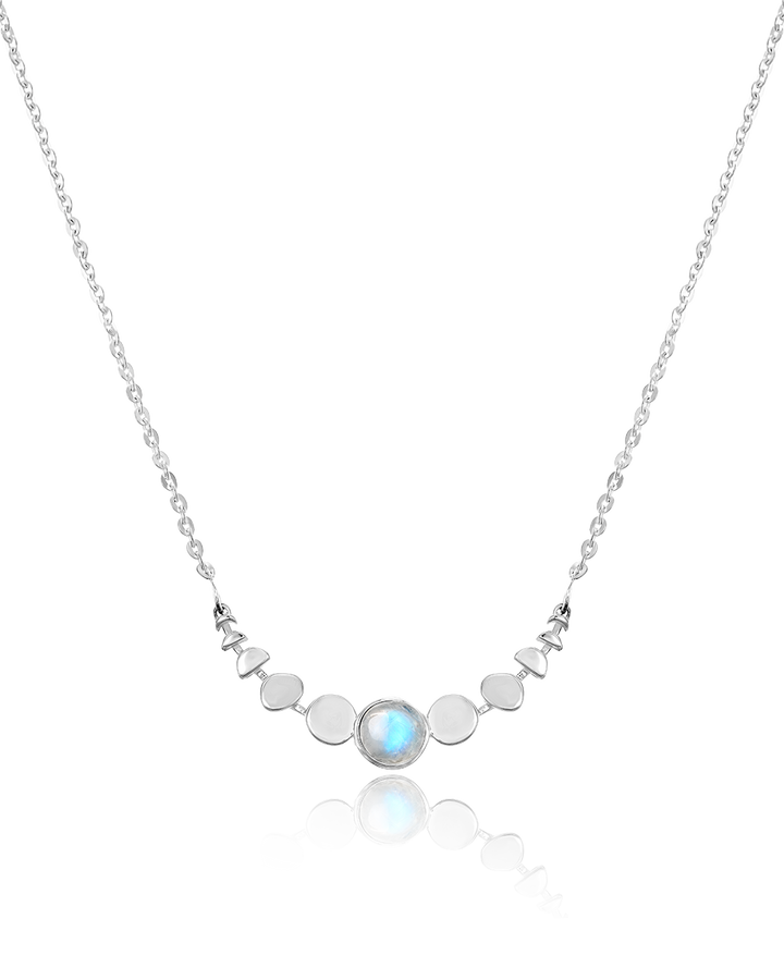 Moon Phase Moonstone Necklace