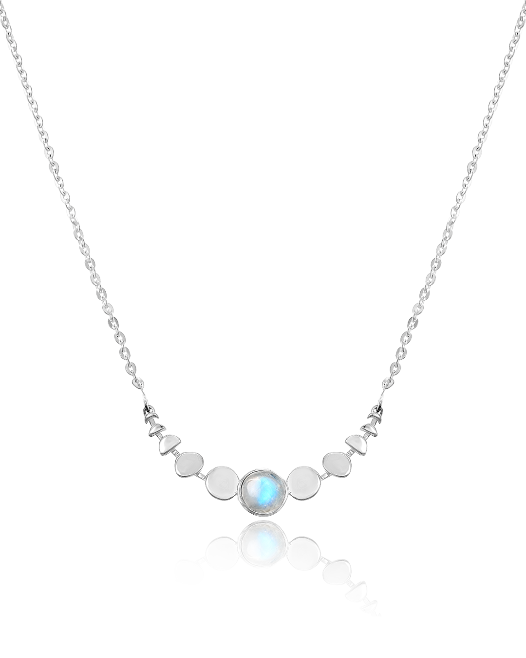 Moon Phase Moonstone Necklace