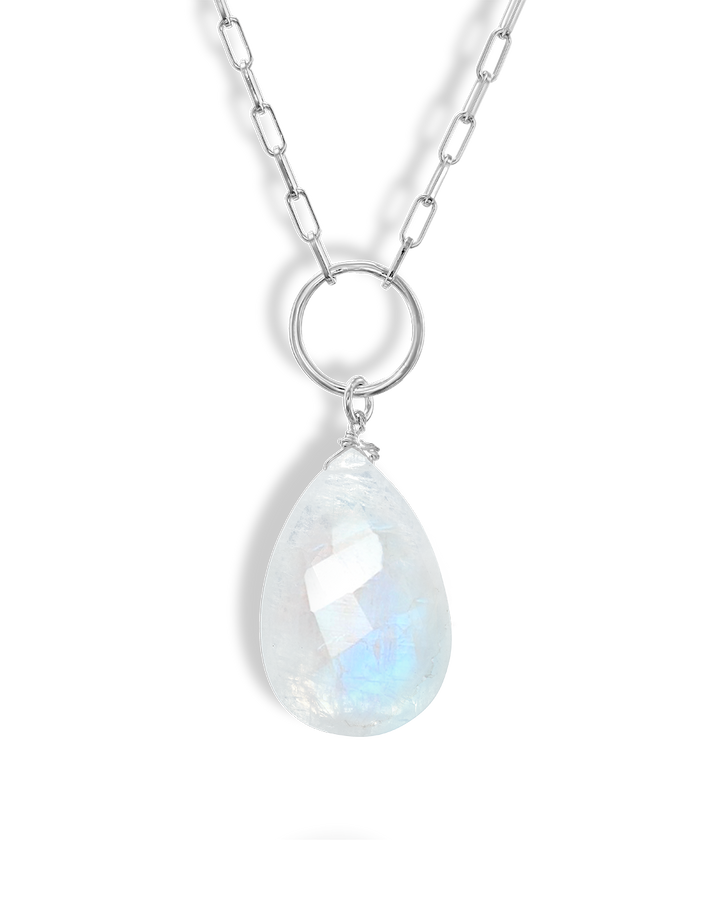 Large Teardrop Moonstone Necklace