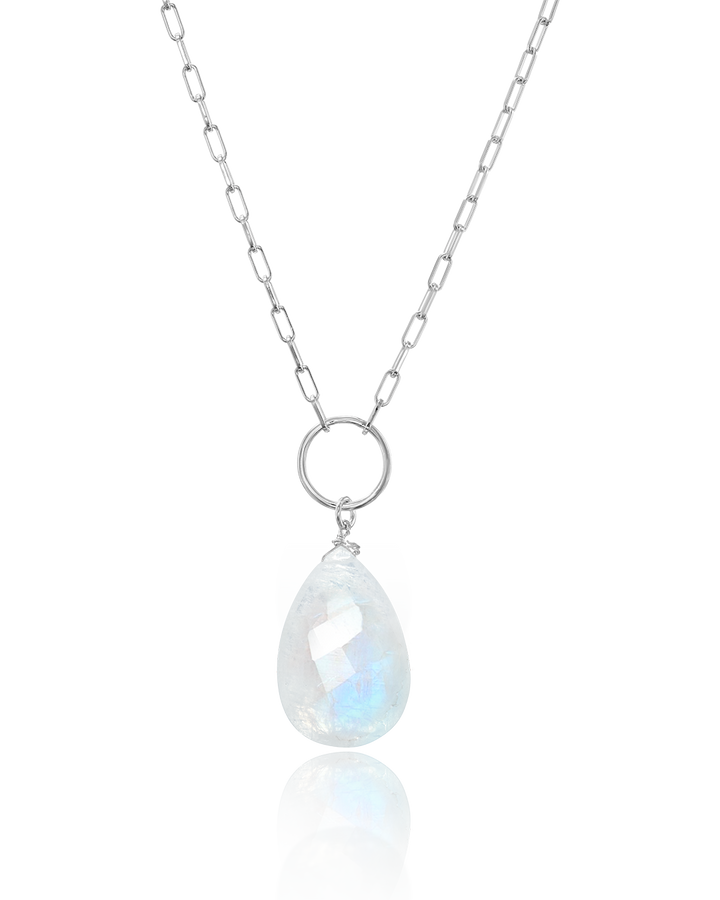 Large Teardrop Moonstone Necklace