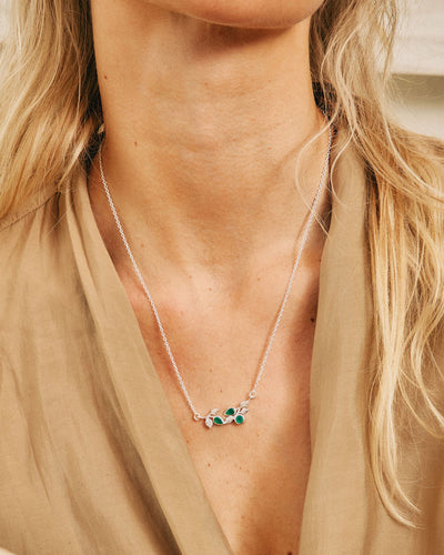 Leaves Green Onyx Necklace - Boho Magic