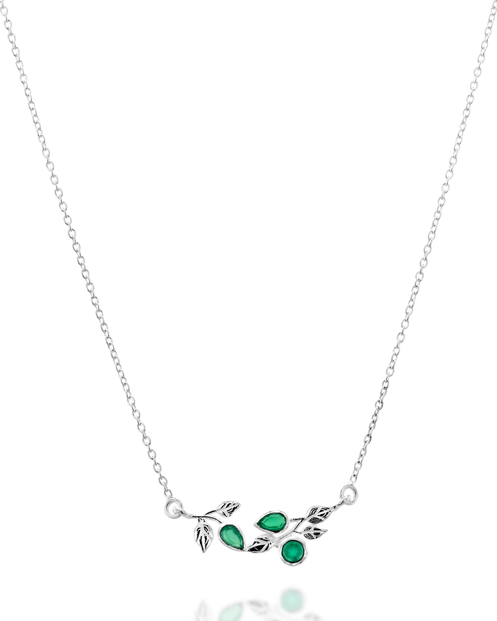 Leaves Green Onyx Necklace