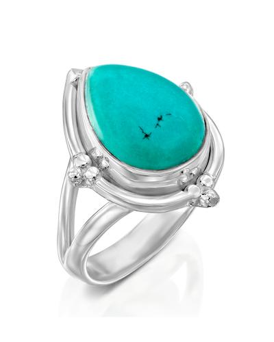 Turquoise Teardrop Ring - Boho Magic