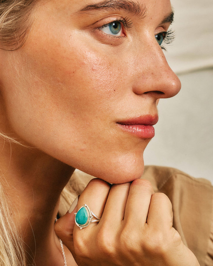 Turquoise Teardrop Ring