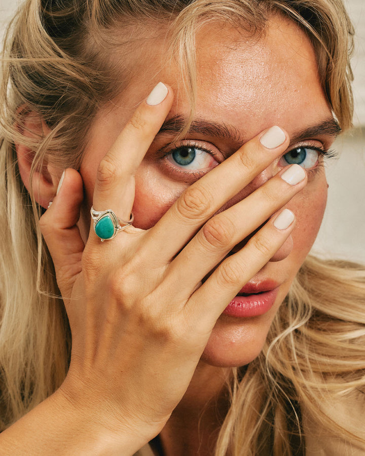 Turquoise Teardrop Ring