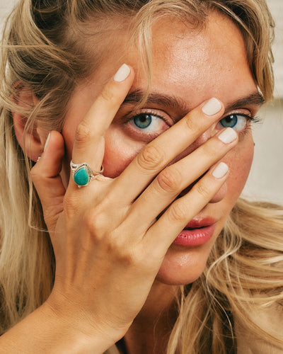 Turquoise Teardrop Ring - Boho Magic