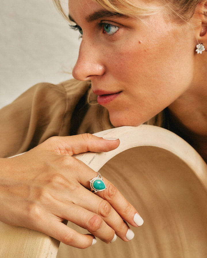 Turquoise Teardrop Ring