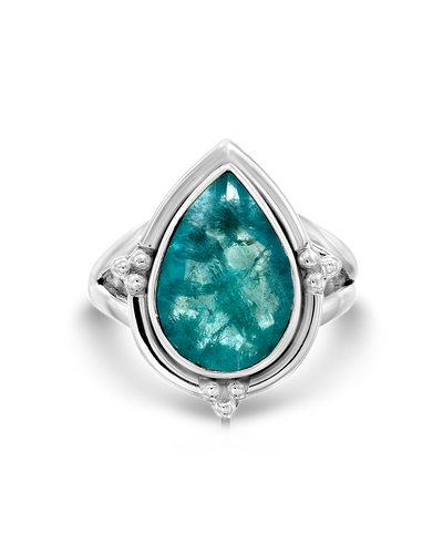 Fluorite Teardrop Ring - Boho Magic