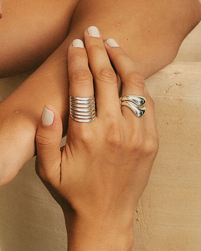 Full Finger Silver Statement Ring - Boho Magic