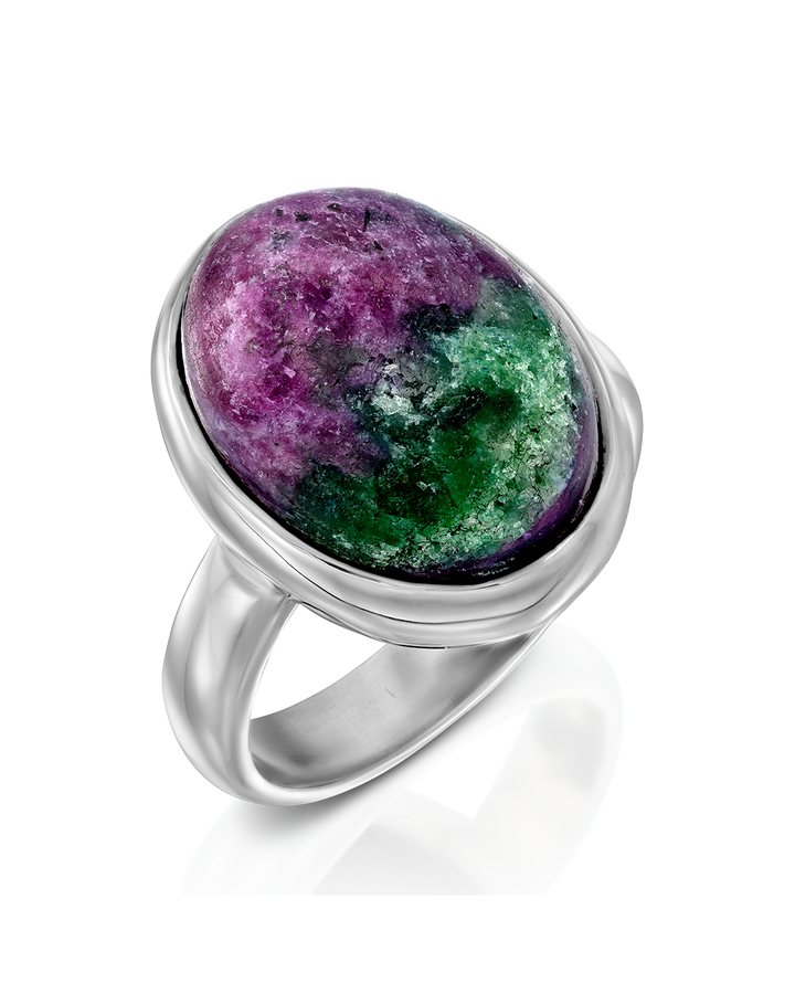 Ruby Zoisite Oval Ring