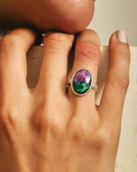 Ruby Zoisite Oval Ring - Boho Magic